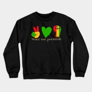 peace love Juneteenth 2024 colorful melting design Crewneck Sweatshirt